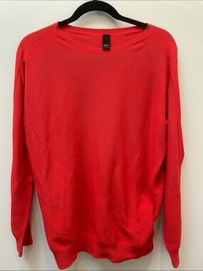 AlphaTauri Seamless 3D Performance Knit Crewneck Sweater Orange-Red Size Medium
